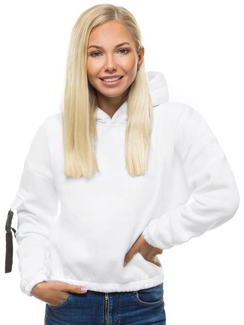 weiße Kapuzenpullover für Damen 